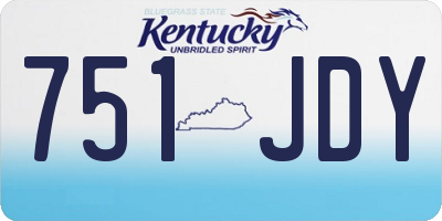 KY license plate 751JDY