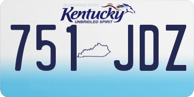 KY license plate 751JDZ