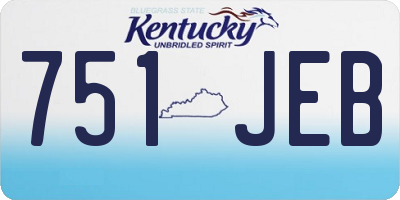 KY license plate 751JEB