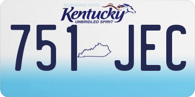 KY license plate 751JEC