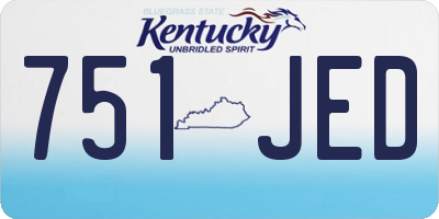 KY license plate 751JED