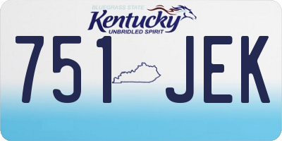 KY license plate 751JEK