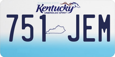 KY license plate 751JEM