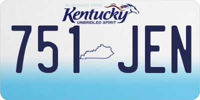 KY license plate 751JEN