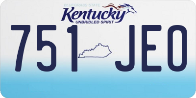 KY license plate 751JEO