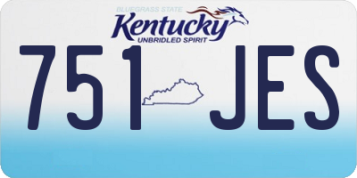 KY license plate 751JES