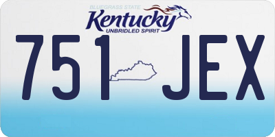 KY license plate 751JEX