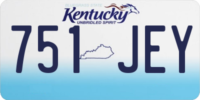 KY license plate 751JEY
