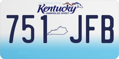 KY license plate 751JFB