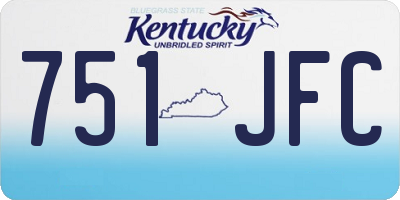 KY license plate 751JFC