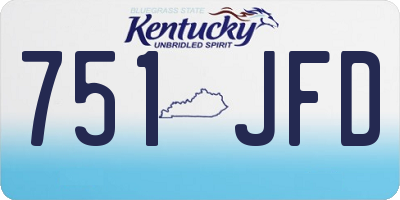 KY license plate 751JFD