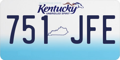 KY license plate 751JFE