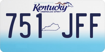 KY license plate 751JFF