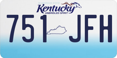KY license plate 751JFH