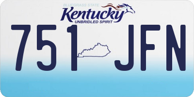 KY license plate 751JFN
