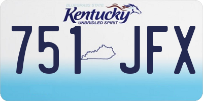 KY license plate 751JFX