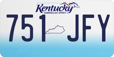 KY license plate 751JFY