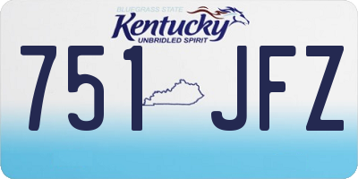 KY license plate 751JFZ