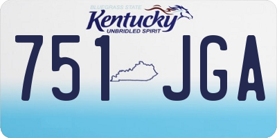 KY license plate 751JGA