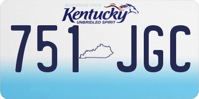 KY license plate 751JGC