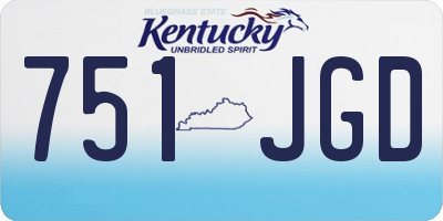 KY license plate 751JGD