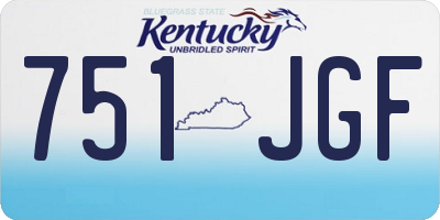 KY license plate 751JGF