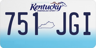 KY license plate 751JGI