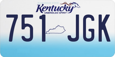 KY license plate 751JGK