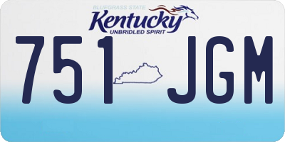 KY license plate 751JGM