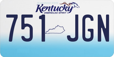 KY license plate 751JGN