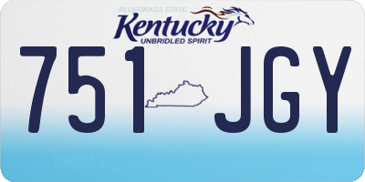 KY license plate 751JGY
