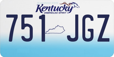 KY license plate 751JGZ