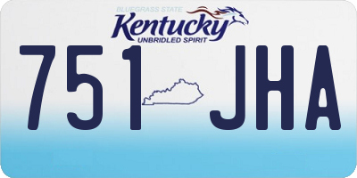 KY license plate 751JHA