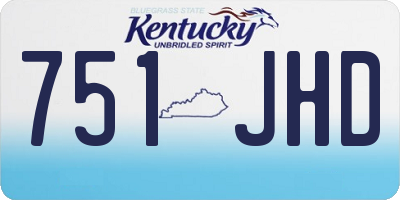 KY license plate 751JHD