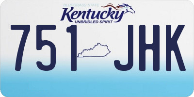 KY license plate 751JHK