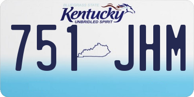 KY license plate 751JHM