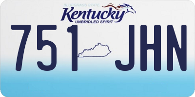 KY license plate 751JHN