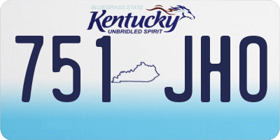 KY license plate 751JHO