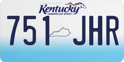 KY license plate 751JHR