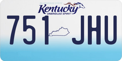 KY license plate 751JHU