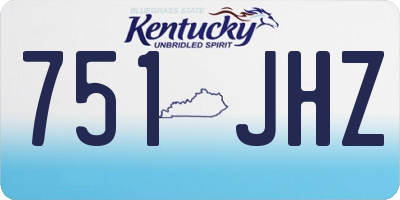KY license plate 751JHZ