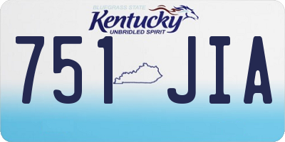 KY license plate 751JIA