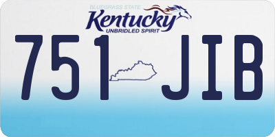 KY license plate 751JIB