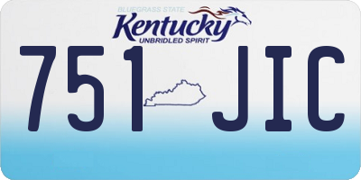 KY license plate 751JIC
