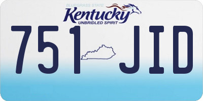 KY license plate 751JID