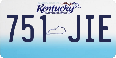 KY license plate 751JIE