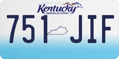 KY license plate 751JIF