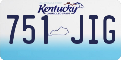 KY license plate 751JIG