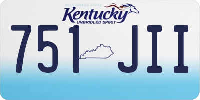 KY license plate 751JII