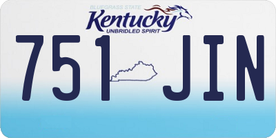 KY license plate 751JIN